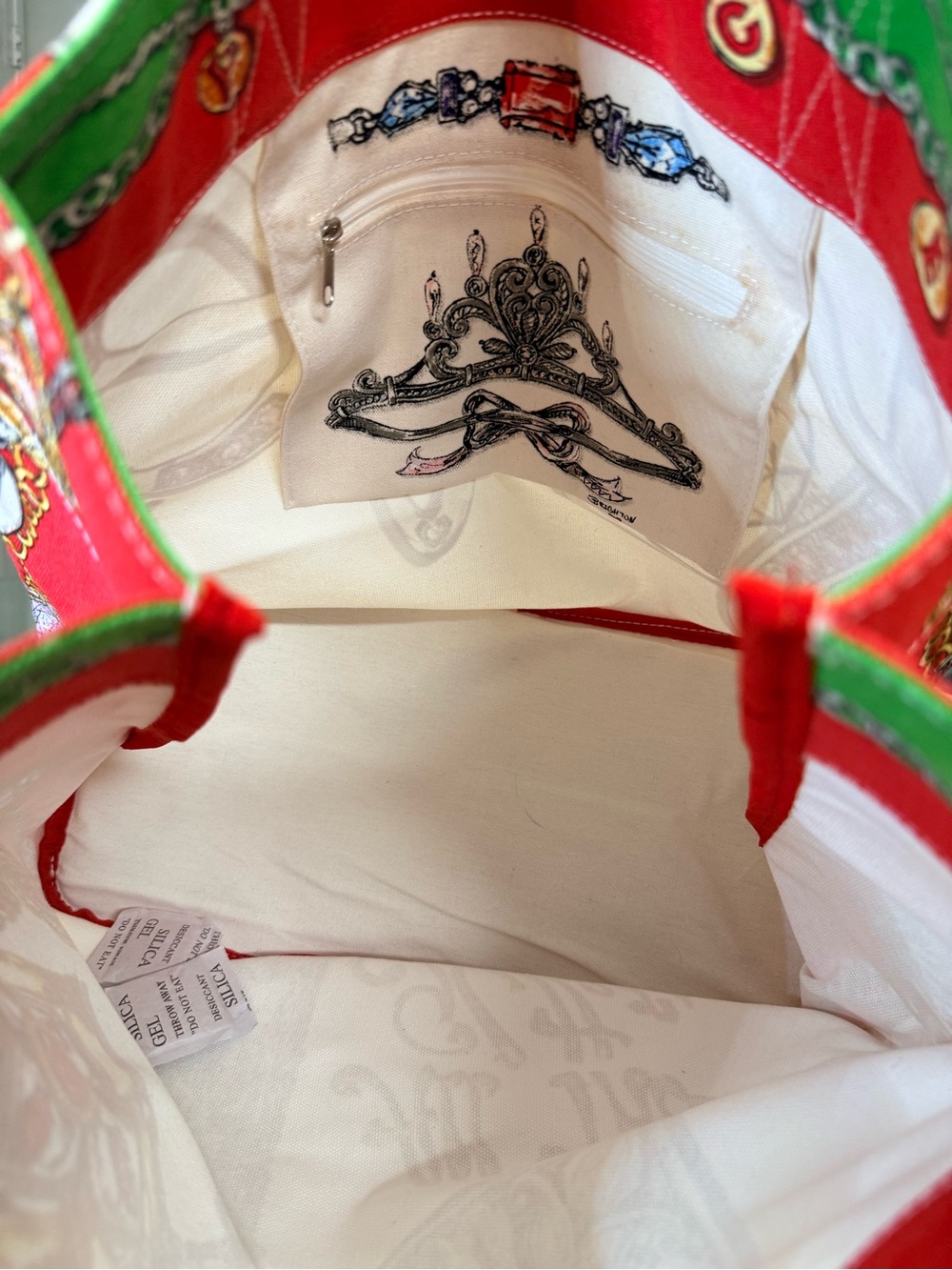 Brighton White and Red 'All That Glitters' Beaded Tote - Picture 7 of 7